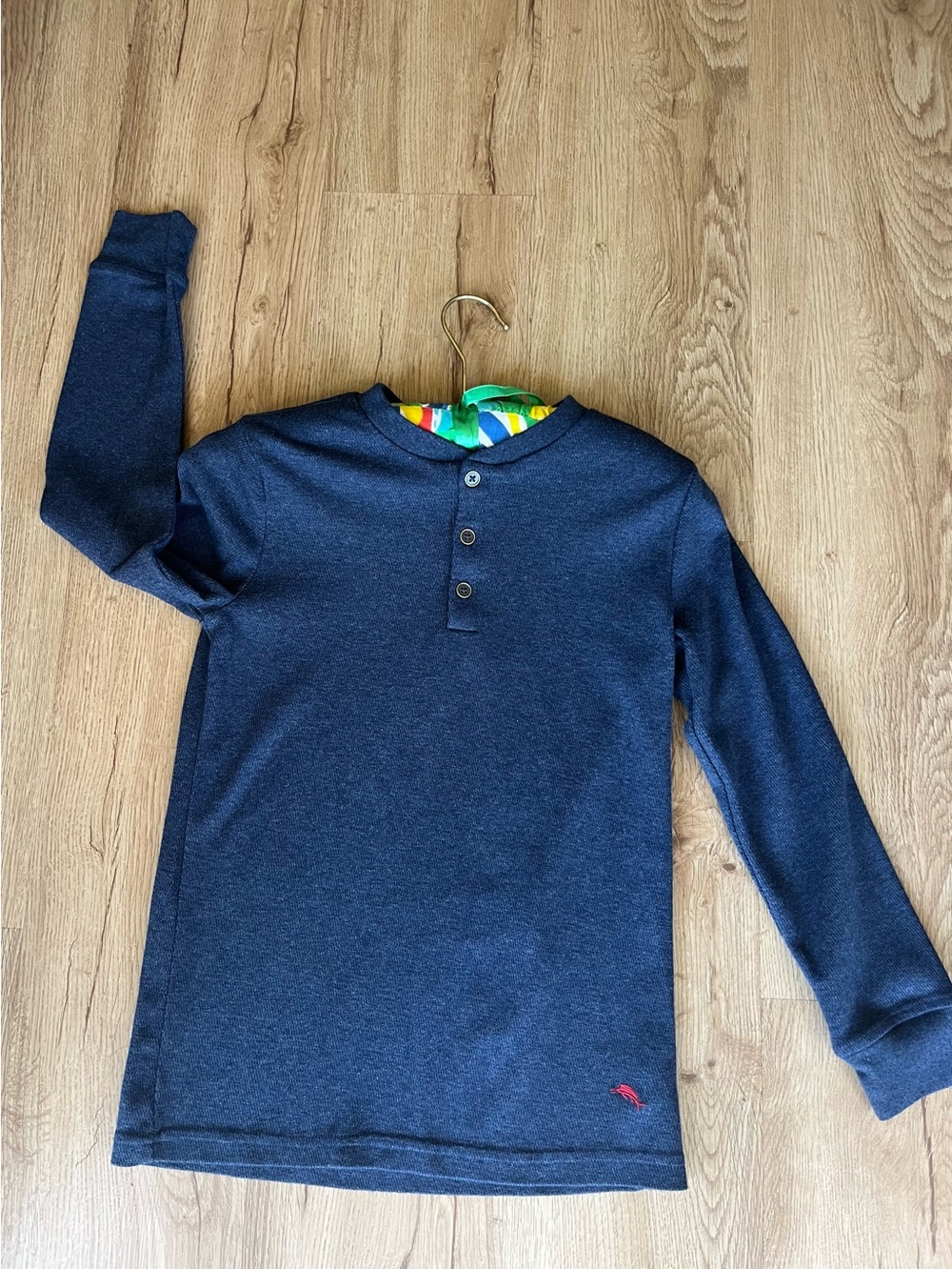Tommy Bahama Boys Navy Thermal Henley 10-12